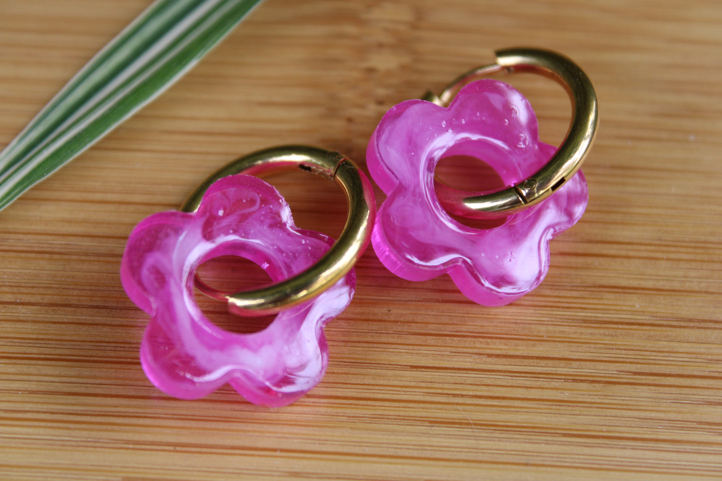 Boucles d'oreilles en résine